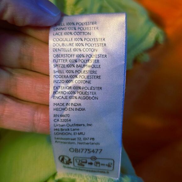 kimchi blue green delicate blouse size xs - Picture 5 of 5